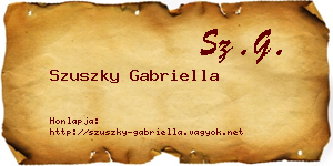 Szuszky Gabriella névjegykártya