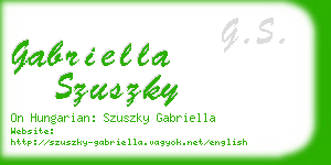 gabriella szuszky business card